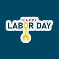 Happy Labor Day vector icon symbol isolated background Royalty Free Stock Photo