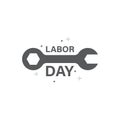Happy Labor Day vector icon symbol isolated background Royalty Free Stock Photo