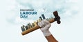 Happy Labour Day concept. 1st May- International labor day 3d concept. Royalty Free Stock Photo