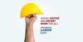 Happy Labour Day concept. 1st May- International labor day 3d concept. Royalty Free Stock Photo