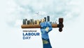 Happy Labour Day concept. 1st May- International labor day 3d concept. Royalty Free Stock Photo