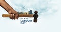 Happy Labour Day concept. 1st May- International labor day 3d concept. Royalty Free Stock Photo