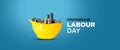 Happy Labour Day concept. 1st May- International labor day 3d concept. Royalty Free Stock Photo