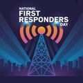 National First Responders Day Typography Poster Royalty Free Stock Photo