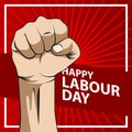 Happy Labour day, may day greeting concept