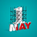 Happy Labour day, may day greeting concept