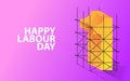 Happy Labour day, may day greeting concept