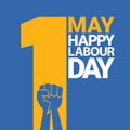 Happy Labour Day Vector Label