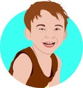 Happy Laugh Child Vector Illustration 3