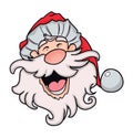A happy laughing santa claus, illustration, vector