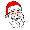 Happy Laughing Santa doodle drawing
