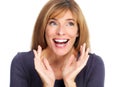 Happy laughing woman face. Royalty Free Stock Photo