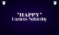 Happy Lazarus Saturday Text Design And Gradient Background design