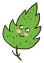 Happy leaf, illustration, vector