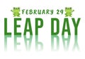 Happy Leap Day on 29 February with Cute Frog in Flat Style Cartoon Hand Drawn Background Templates Illustration