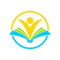 Happy Learning Book Circle Symbol Design