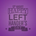 Happy Left-handers Day Background Royalty Free Stock Photo