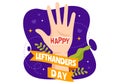 Happy LeftHanders Day Celebration Vector Illustration with Raise Awareness of Pride in Being Left Handed in Flat Cartoon