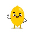 happy lemon cute character mascot