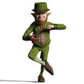 A Happy Leprechaun celebrating the holiday Royalty Free Stock Photo