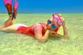 Snorkeling in Shark Bay Royalty Free Stock Photo