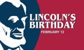 happy lincolns birthday with blue background