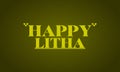 Happy Litha Stylish Text and colorful background illustration Design Royalty Free Stock Photo