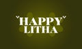 Happy Litha Stylish Text and colorful background illustration Design Royalty Free Stock Photo