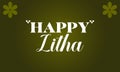 Happy Litha Stylish Text and colorful background illustration Design Royalty Free Stock Photo