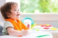 Happy little baby boy with a big smile Royalty Free Stock Photo