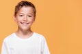 Happy little boy smiling to the camera. Royalty Free Stock Photo