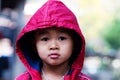 Happy little boy in winter clothes, Royalty Free Stock Photo