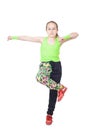 Happy little girl dancing hip-hop Royalty Free Stock Photo