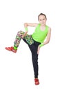 Happy little girl dancing hip-hop Royalty Free Stock Photo