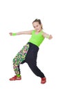 Happy little girl dancing hip-hop Royalty Free Stock Photo