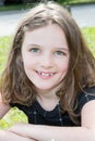 happy little girl enjoying park garden in spring Royalty Free Stock Photo