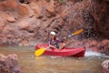 Happy little girl on a kayak Royalty Free Stock Photo