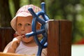 Happy little girl with lollipop Royalty Free Stock Photo