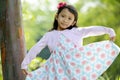 Happy little girl playing outside Royalty Free Stock Photo