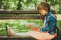 Girl holding her favorite stuffed toy