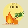 Happy lohri background Royalty Free Stock Photo