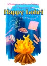 Happy Lohri background Royalty Free Stock Photo