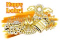 Happy Lohri background for Punjabi festival Royalty Free Stock Photo