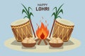 Happy Lohri background Royalty Free Stock Photo