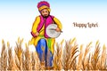 Happy lohri cultural festival of punjab background