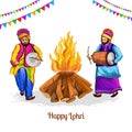 Happy lohri cultural festival of punjab background