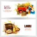 Happy Lohri festival of Punjab India background