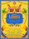 Happy Lohri holiday background for Punjabi festival Royalty Free Stock Photo
