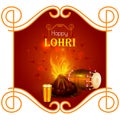 Happy Lohri holiday festival of Punjab India Royalty Free Stock Photo