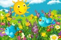 The happy looking landscape of a nature - illustration for the children